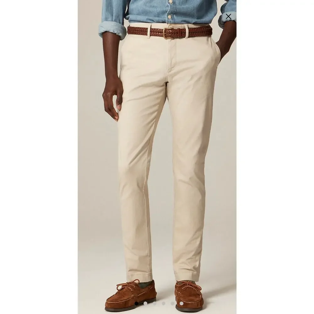 NWOT J. Crew 484 Slim-Fit Stretch Chino Pant Beige 34/32